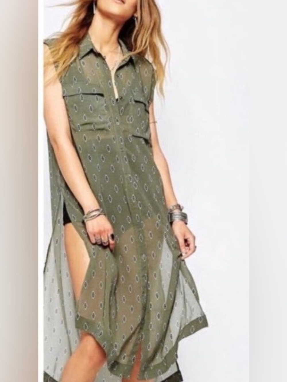 Free People Mercer Street Maxi Top Size S